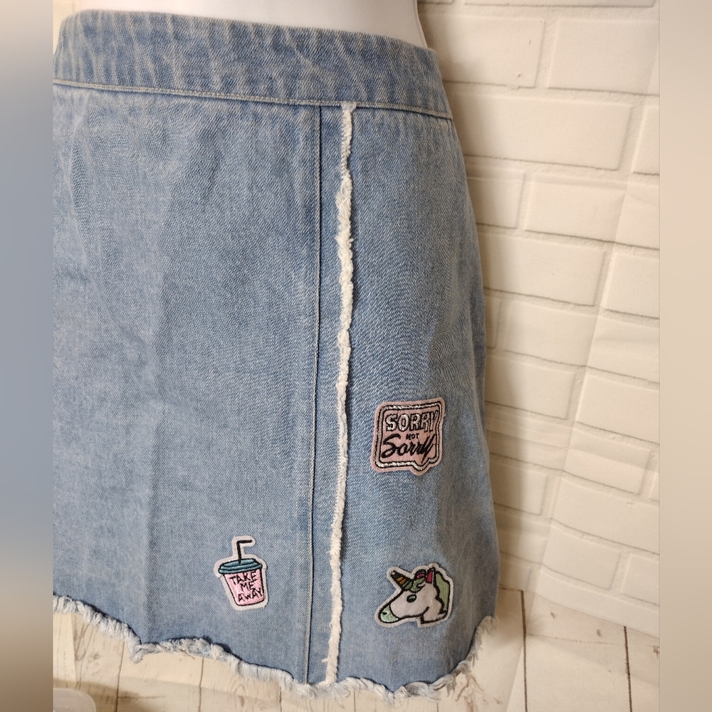 Forever 21 Jeans Patchwork Skirt - image 3